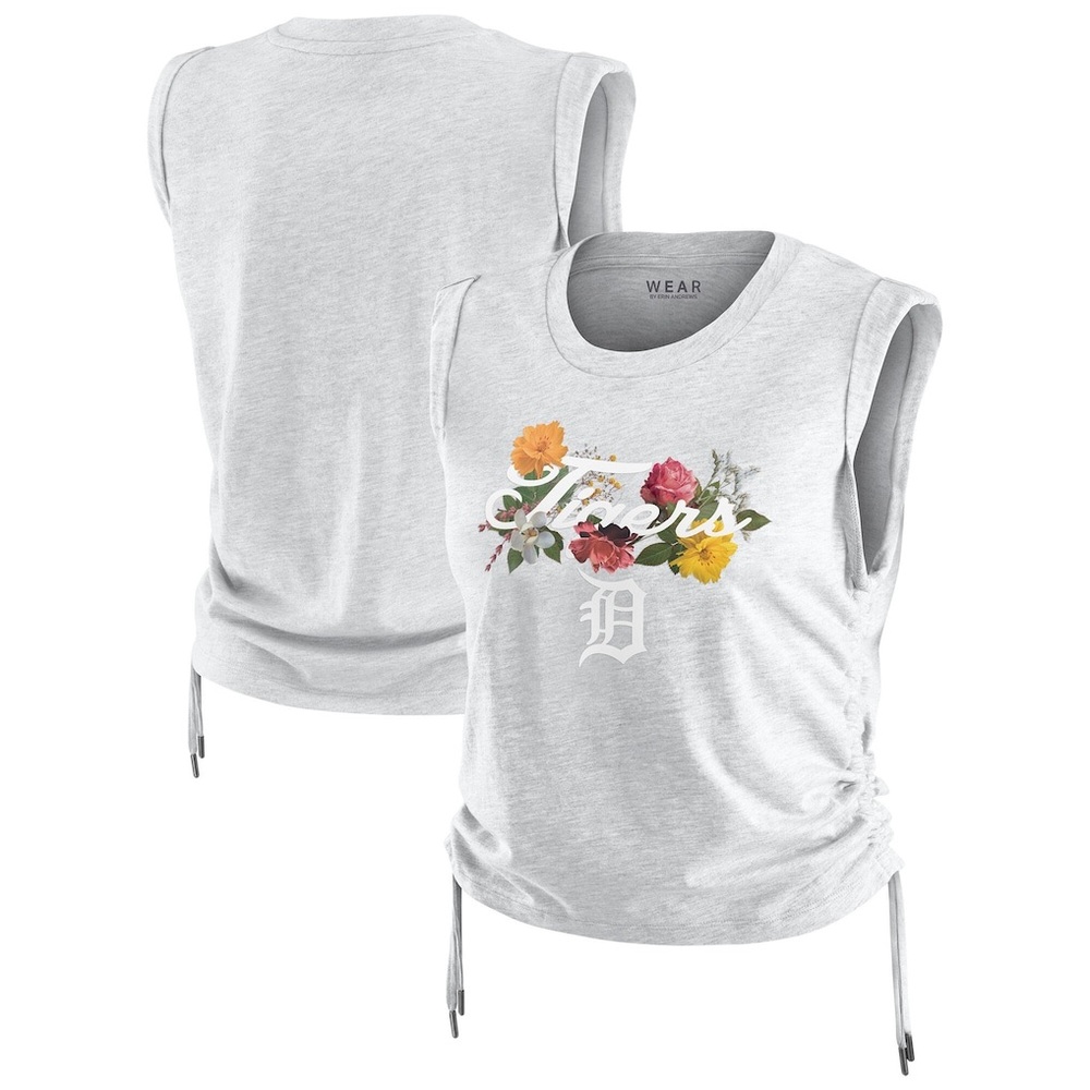 Women's WEAR by Erin Andrews Gray Detroit Tigers Cinched Tank M High Demand